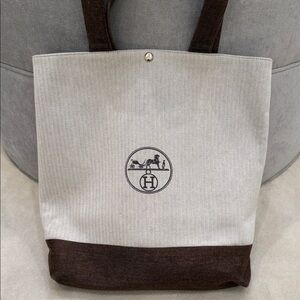 Upcycled Hermes dust bag tote bag